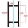 Rackickyer Back to Back Ladder Shape Frameless Glass Shower Door