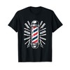 Barber Pole with Combs and Scissors T-Shirt