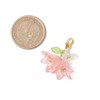 DanLingJewelry 60Pcs Colorful Acrylic Flower Leaf Pendants Delicate Lily Floral