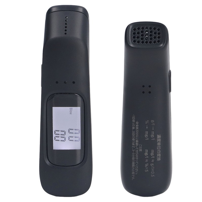 Breathalyzer Black Portable Mini Dustproof High Accuracy Rechargeable Blowing Special