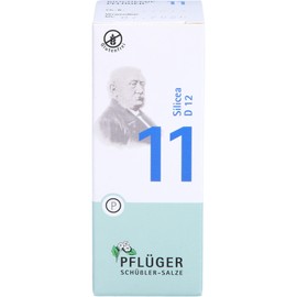 PFLÜGER Schüßler Salts No. 11 Silicea D12 - 100 Tablets - The Salt of Hair, Skin and Connective Tissue - Gluten Free