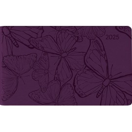 Alpha Edition - Ladytimer To Go Deluxe Purple 2025 Pocket Calendar, 15.3 x 8.7 cm, Calendar with 128 Pages, with Space for Notes, Monthly Overview, International Calendar