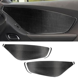 Fancemot Real Carbon Fiber Door Panel Scratch Protector Decoration Trim Compatible with 2010-2015 Chevy Camaro LS LT SS ZL1 Z/28 Interior Accessories
