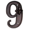 Esschert Design Cast Iron House Number, Rust Brown, 7.7 x