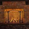 Lavish Home Fireplace Screen - 3 Panel Fireplace Gate with