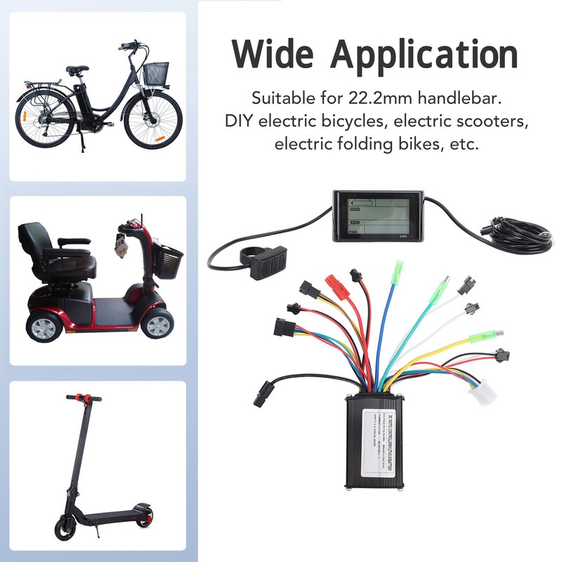 36V 48V Electric Bike Conversion Kit 17A 3 Mode Controller