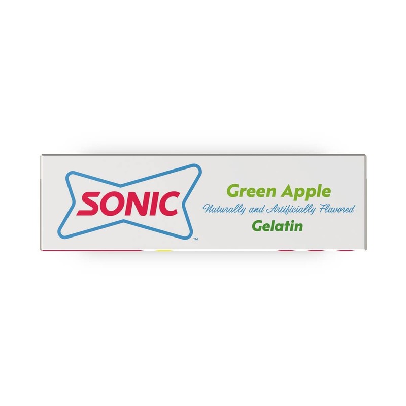 Sonic Gelatin Mix, Green Apple, 3.94 OZ (Pack of 6)