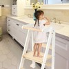 Foldable Toddler Tower Preassembled Kitchen Step Stool, Folding Tower for
