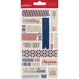 Pebbles "Let Freedom Ring Masking Tape Stickers