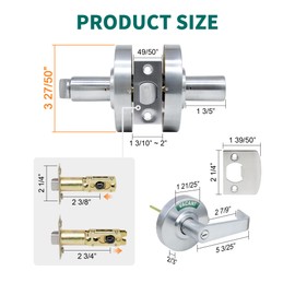 MARIE Commercial Door Handle for Bathroom Privacy,Vacant Occupied & Commercial Restroom Lock,Durable Restroom Door Handle with in-Use & Vacant Large Indicator (Sliver)