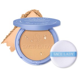 SACE LADY Polvo Compacto Waterproof Base de Maquillaje Mate, Control de Brillos y Grasa, Resistente al Agua, Larga Duración，10 g Beige Puro (03)