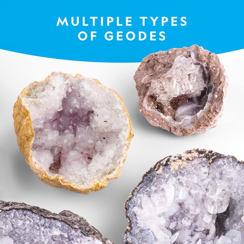 National Geographic Break Open 10 Premium Geodes – Includes Goggles