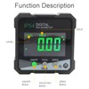 Smgda Digital Level Box, 0-360°Inclinometer Digital Angle Finder Angle Gauge,