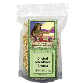 Kipimana Hawaiian Granola Original Macadamia Granola Cereal, 12oz Wheat free Dairy free