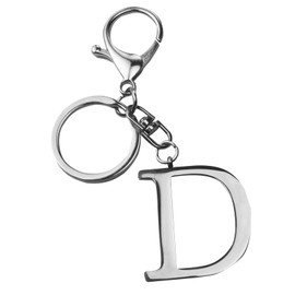ORUZA Letter Keyring Alphabet Initial Keychain, Metal Letter Key Ring for Women Men Handbag Wallet Purses Alphabet D