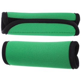 SUPVOX Barbell Grips, 2pcs Dumbbell Handles Bar Grips Detachable Horizontal Bars Cover Power Lifting Strength Training Equipment Pad for Weightlifting Deadlift Green