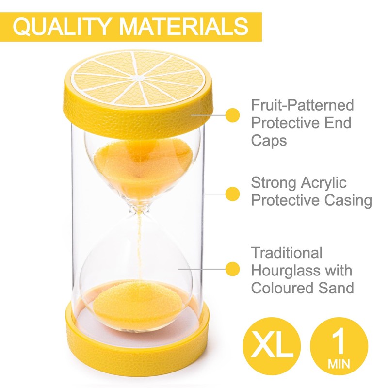 Jumbo Fruit Sand Timers for Kids – Durable, Colourful Hourglasses