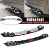 Universal Car Rear Bumper Lip Diffuser Spoiler 4 Holes Exhaust