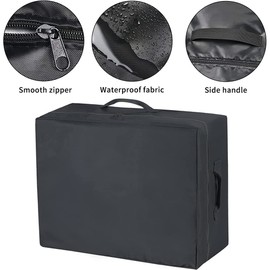 Skyour Tri-Fold Mattress Carry Case Bag Waterproof Foldable Memory Foam Narrow Twin Mattress Cases Mattress Cover Sturdy Carrying Storage Bags for 4-6in Queen Tri-Fold Guest Bed Mattress 61x18x28in