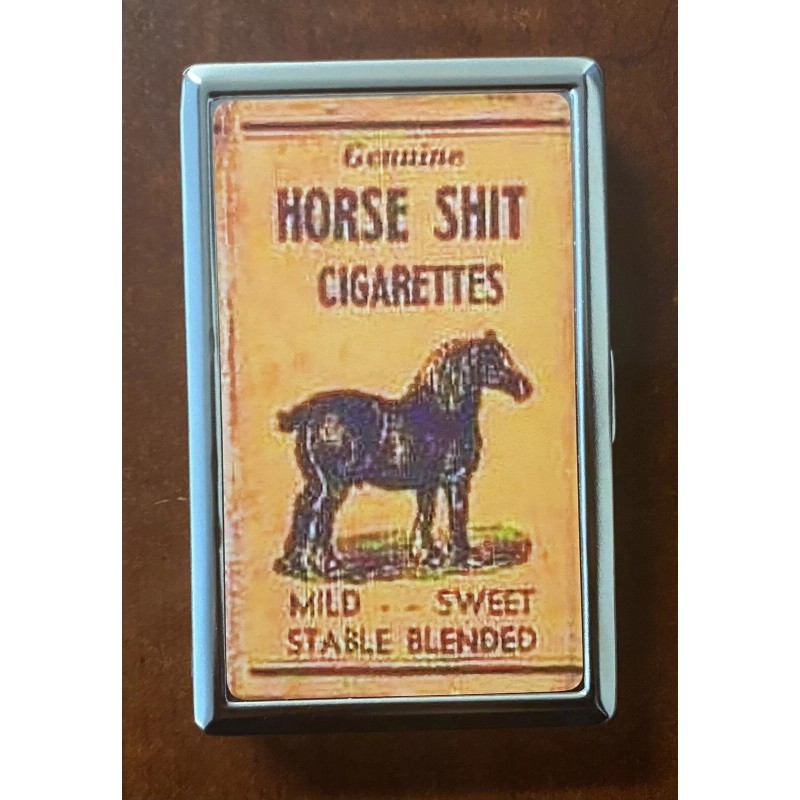 Sweet Cig Case With Horse POOPOO Cigs Vintage Artwork Holds