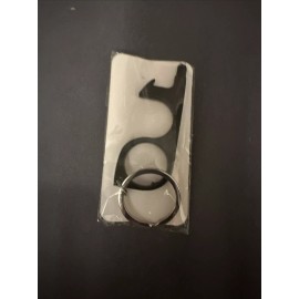 Unbranded Black Multifunction Tool KeyChain: Door & Bottle Opener, Stylus, Button Pusher