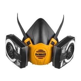 DEWALT Half Face Mask Respirator with A2P3 Filters - Size M Lightweight design and low burden airflow system provides ultra-low breathing resistance and improved user comfort for longer periods