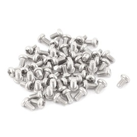 uxcell M2.5 x 4mm 304 Stainless Steel Cross head Phillips Pan Head Screws Bolt 60pcs