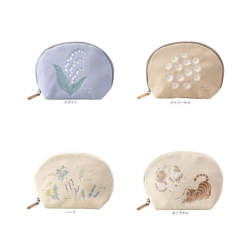 ito& Embroidered Shell Pouch Pouch Herb