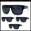 Kush Mens Flat Top Horn Rim Plastic All Black Gangster