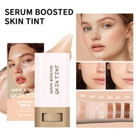 Solid Serum for Boost Skin Tint - Makeup Foundation Stick - Beauty Balm Serum Boosted Skin Tint Concealer - Hydrating Full Coverage Concealer, Sheer to Light Cover, Lightweight Blendable
