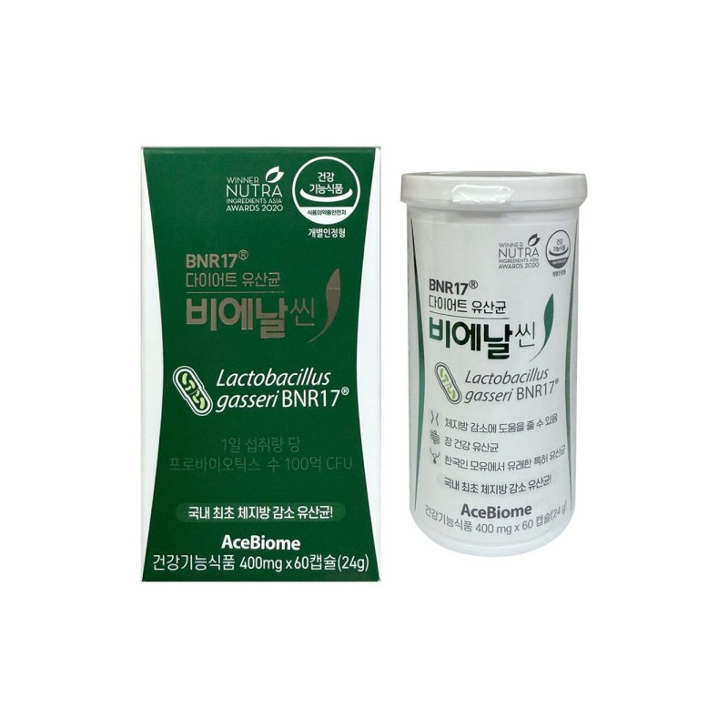 Bienalsin 다이어트 유산균 비에날씬 400mg x 60캡슐 1개 / 써클