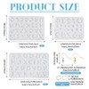 KISSITTY 3Pcs Resin Earring Mold Set Alphabet Number Silicone Molds