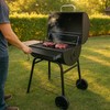 Grill Boss 23 Inch Charcoal Barrel Grill with Adjustable Grate,
