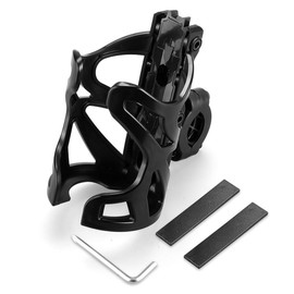 Motorcycle Cup Holder, 360 Rotation Drink Holder Handlebar Universal Bottle Holder with 0.67”-1.1” Clamp Fit for Motorcycles, Bicycles, Scooters