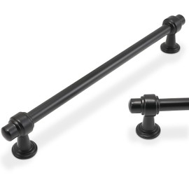 POVEFONK 10 Pack 7.5 inch(192mm) Matte Black Kitchen Cabinet Handles Cabinet Pulls Black Drawer Pulls Kitchen Cabinet Hardware Kitchen Handles Drawer Pulls Dresser Handles