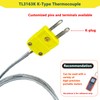 TL3163K K Type Thermocouple Temperature Sensor Probe Stainless Steel k-Type