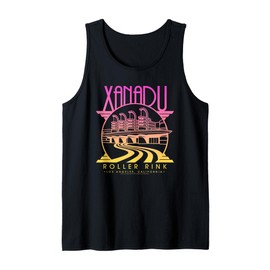 Olivia Newton-John Xanadu Roller Rink Pink Yellow Fade Logo Tank Top