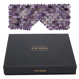 Eye Relax Mask Face Massager Natural Jadestone Reduce Dark Circle Stone Sleeping Care ToolAmethyst
