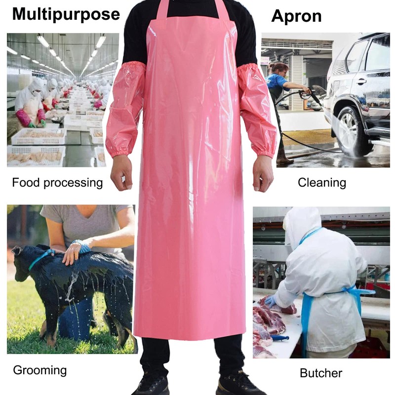 ELEBOX Waterproof Oil Proof Bib Apron Utility Apron Chemical Resistant