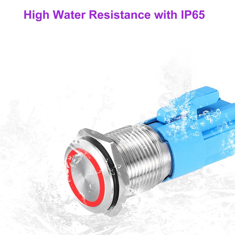 DMiotech 5 Pack 16mm / 5/8" Stainless Steel Latching Push