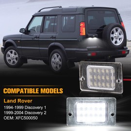POPMOTORZ LED Number Plate Light, 2 Pcs LED License Plate Light Lamp with Canbus Error Free 2835 SMD for L-and R-over Discovery 1994-2004