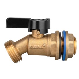 RAINPAL RBS005 Brass Water Container/Rain Barrel Quarter Turn Spigot(LF Compliant, For OPEN TOP BARRELS)