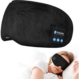 Bluetooth Sleep Mask, Wireless Music Sleeping Eye Mask, Bluetooth Headphones Music Travel Sleeping Headset 5.3 Bluetooth Eye Mask Sleep Headphones Integrated Speaker (Black)