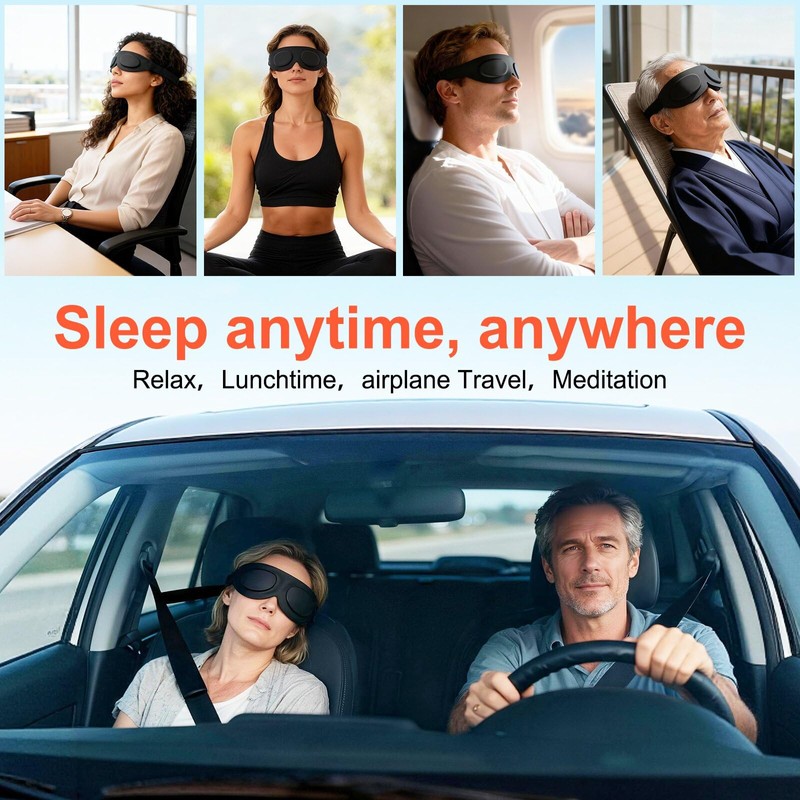 TSYL Travel Sleep Mask: Ultra Lightweight 3D Contoured Sleep Eye