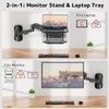 PUTORSEN 2-in-1 Laptop Wall Mount, Gas Spring Arm for 10-17