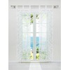 ESLIR Sliding Curtains, Burnout Panel Curtains, Set of 2 Curtains