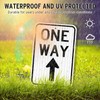 Faittoo One Way Sign with Up Arrow, (4 Pack) 18x12