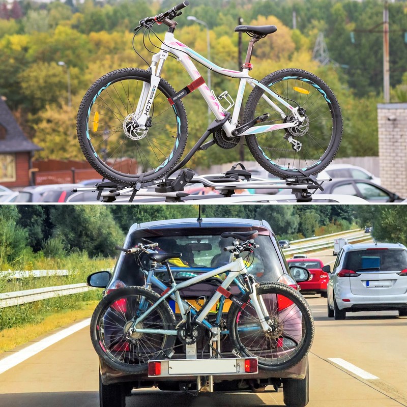 Bicycle Carrier Straps, 4 Pack Trilancer Adjustable Bicycle Stabilizer Straps,