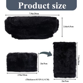 4-Pack Premium Fluffy Crutches Padding, Ultra-Soft Breathable Crutch Pads for Armpits and Hand Grips, Machine Washable Crutch Cushions, Comfort Fit for Adults and Youth (Black)