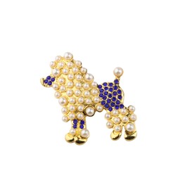 CENWA Sorority Gifts Pretty Poodle Rhinestone Brooch Pin/Necklace Greek Sorority Jewelry for Women (Pretty Poodle PIN)